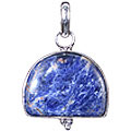 1831: Silver Setting blue sodalite pendants