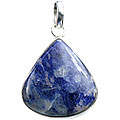 1833: Silver Setting blue,white sodalite  drop pendants