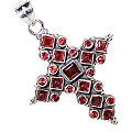 Design 3007: red garnet christian pendants