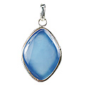 3139: Silver Setting blue onyx pendants