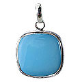 3141: Silver Setting blue onyx pendants