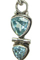 5288: Silver Setting Blue cubic zirconia pendants
