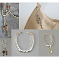 Design 5364: gray silver charms pendants