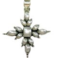 5387: Silver Setting white pearl  christian pendants