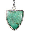 Design 5473: green chrysoprase art-deco pendants