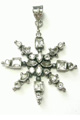 5596: Silver Setting white white topaz pendants
