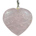 Design 622: pink rose quartz heart pendants