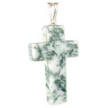 Design 6343: black,white dendrite opal cross, mens pendants