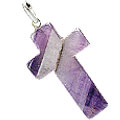 Design 6346: purple amethyst cross pendants