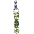 6395: Silver Setting green peridot pendants