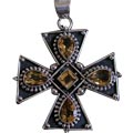 Design 6923: yellow citrine christian pendants