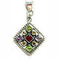 Design 6925: multi-color multi-stone gothic-medieval pendants