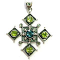 Design 6926: blue,green london blue christian pendants
