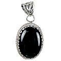 Design 6980: black onyx gothic-medieval pendants