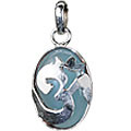 Design 6983: blue onyx hindu, ohm, religious pendants