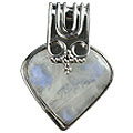 6986: Silver Setting white moonstone pendants