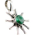 Design 6999: green malachite mens, star, sun pendants