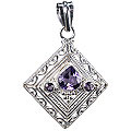 Design 7052: purple amethyst estate pendants