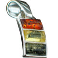 Design 7122: green,yellow,multi-color amber contemporary pendants