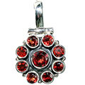 713: Silver Setting red garnet pendants