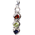 Design 722: multi-color garnet pendants