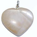 Design 7270: white moonstone heart pendants