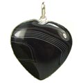 Design 7274: black onyx heart pendants