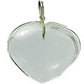 7280: Silver Setting white crystal heart pendants