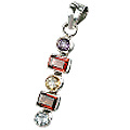 Design 7286: multi-color garnet pendants