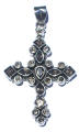 Design 7289: brown,gray smoky quartz cross pendants