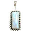 Design 7304: blue,white moonstone pendants