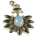 Design 735: red garnet pendants