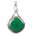 Design 740: green malachite pendants