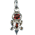 745: Silver Setting red garnet  ethnic pendants