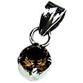 8001: Silver Setting Brown smoky quartz pendants