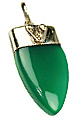 8352: Silver Setting Green opalite pendants