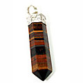 Design 8418: brown tiger eye pencil pendants