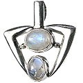8487: Silver Setting white moonstone pendants