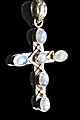 8489: white moonstone  christian pendants