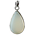 Design 8493: white chalcedony drop pendants