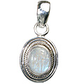 Design 8502: white moonstone ethnic pendants