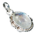 8505: Silver Setting white moonstone pendants