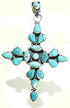 Design 8512: blue,green turquoise christian pendants