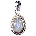 8535: Silver Setting white moonstone pendants