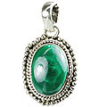 Design 8824: green malachite pendants