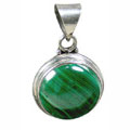 Design 8829: green malachite pendants