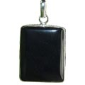 8928: Silver Setting black onyx pendants