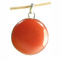 8930: Silver Setting orange carnelian pendants