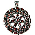 936: Silver Setting red garnet pendants