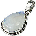 941: Silver Setting white moonstone  drop pendants